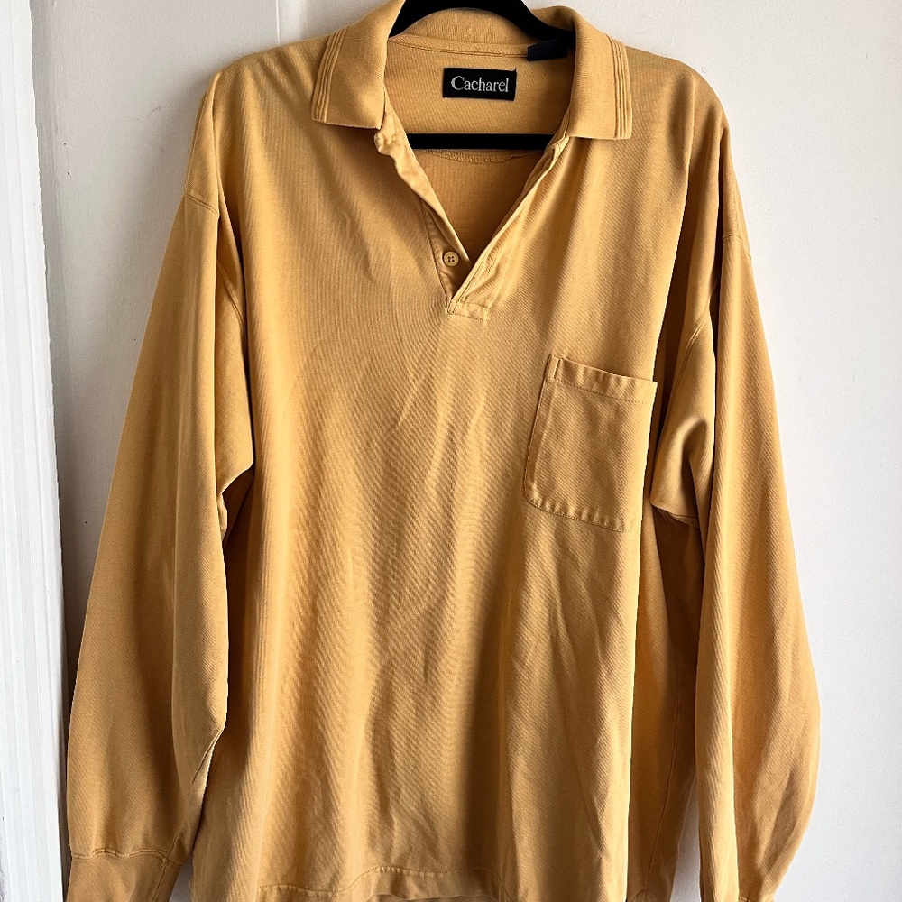 Cacharel long sleeve polo pure cotton /